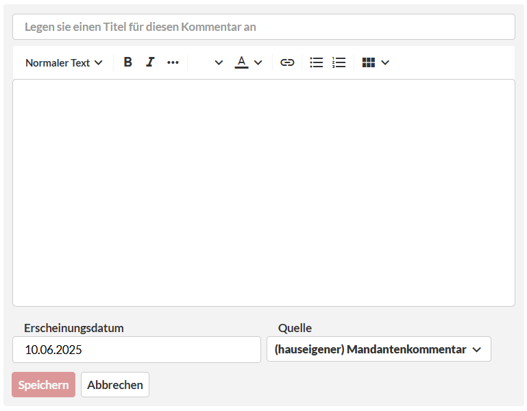 MGI Website KommentarAnlegen