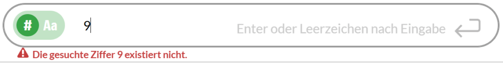 MGI Website Suchfeld Fehler Ziffer