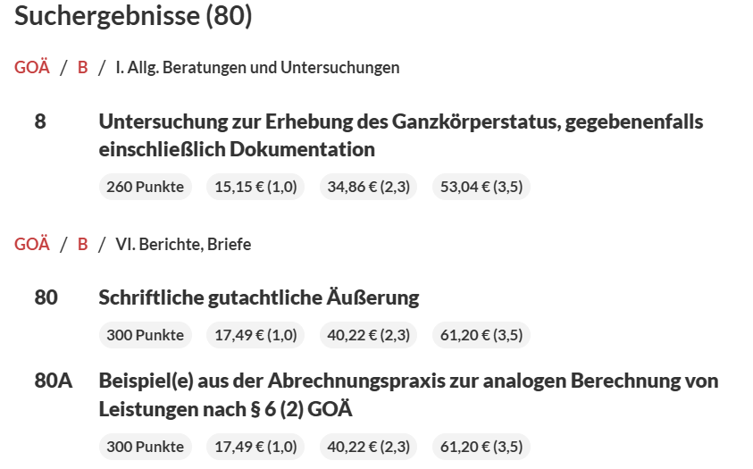 MGI Website Suchergebnisse